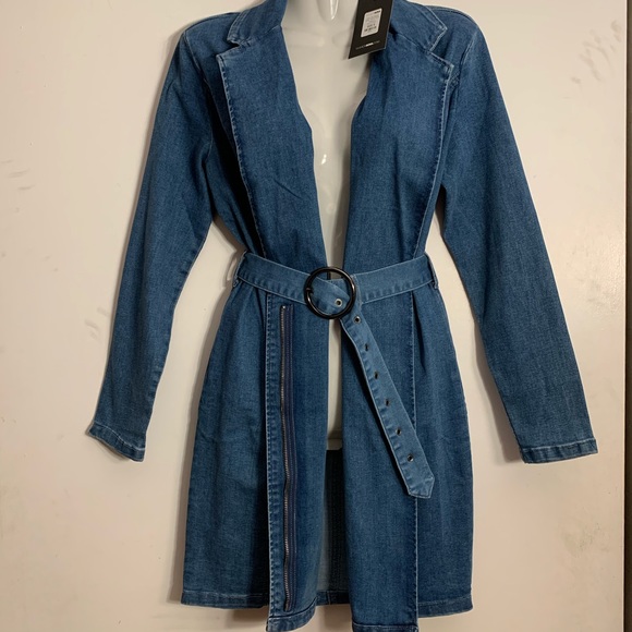 Fashion Nova Cash That Money Blazer Denim Dress - Picture 5 of 8